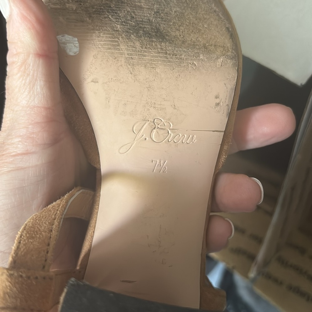 J. Crew Maisie Suede Block Heel Ankle Strap Pump - Picture 10 of 10